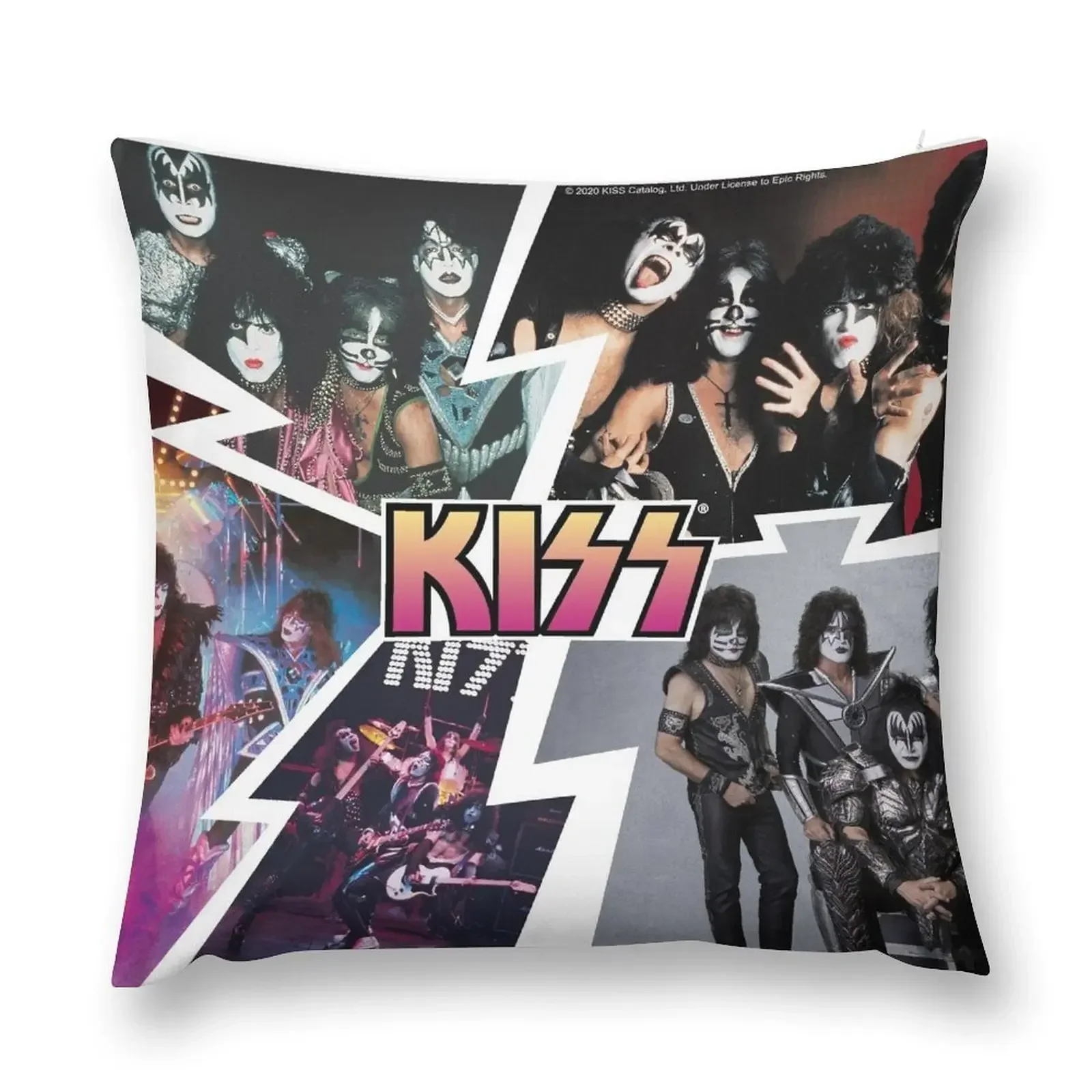 

KISS Collage Throw Pillow Embroidered Cushion Cover Decorative Cushions pillow