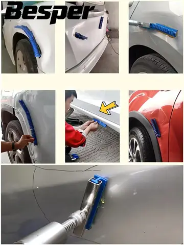 Strumenti di riparazione ammaccature senza vernice per auto Kit di rimozione estrattore Martello scorrevole Martello inverso Strumento Ventosa per corpo / Linguette adesive per colla blu