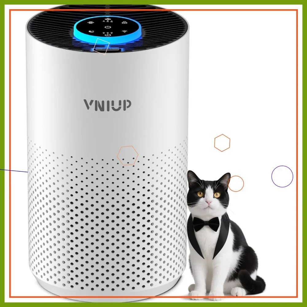 

Очиститель воздуха для спальни и дома площадью до 1250 кв. футов, с HEPA-фильтром, функцией ароматизации и режимом сна, для устранения запахов домашних животных, пыли и дыма.