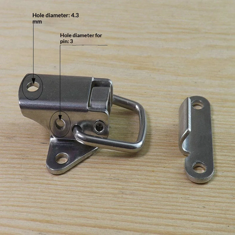 304 Stainless Steel Buckle Tool Box Lock Buckle Equipment Mechanical Box Buckle Food Delivery Box Buckle Pull