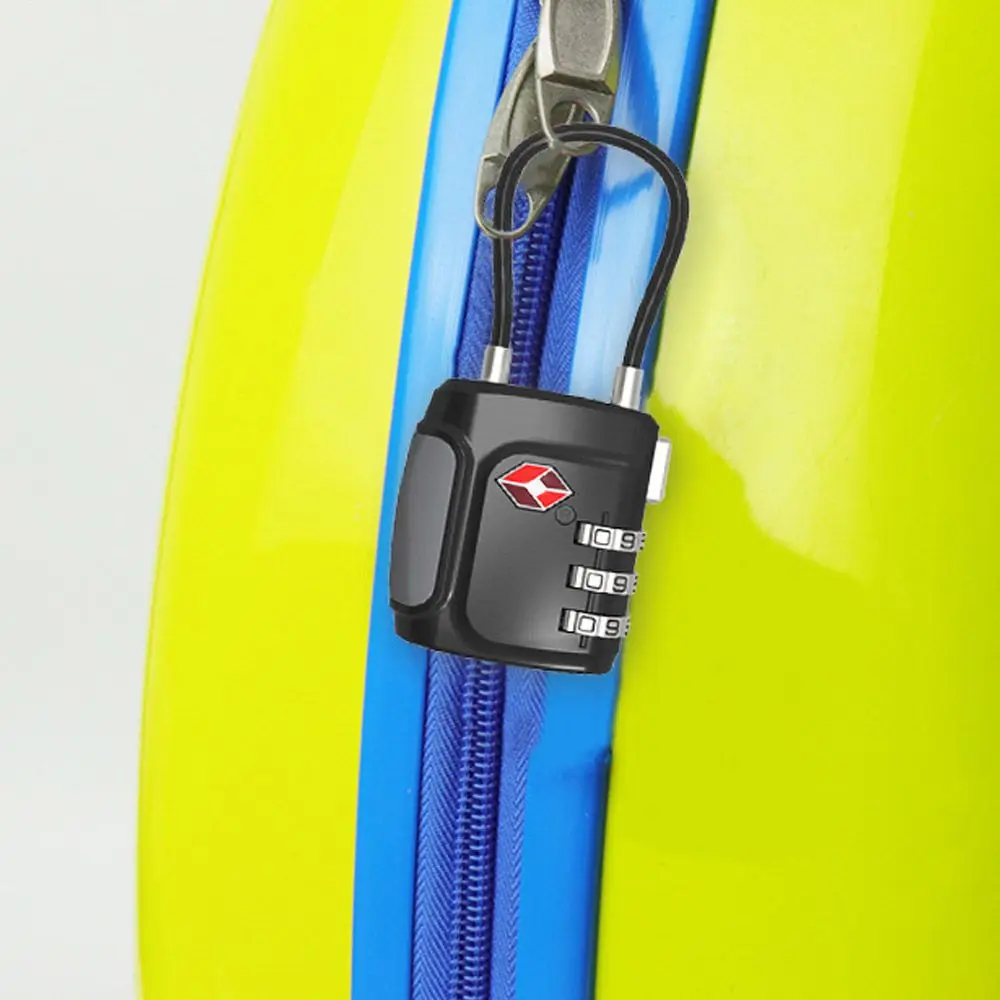 Security Weatherproof Anti-theft Lock 3 Dial Digit Combination Lock Safely Code Lock TSA Customs Lock Combination Lock