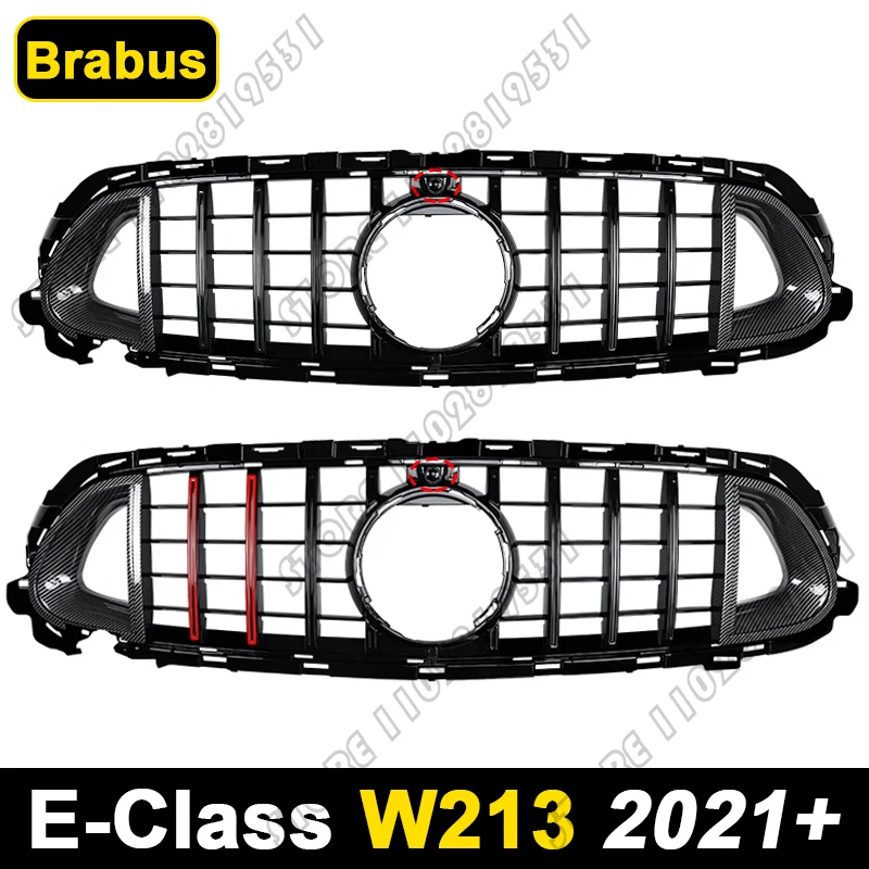 for 2021+ W213 E Class Mercedes Benz E200 E220 E250 E260 E300 E320 E350 E400 E450 E500 E63 AMG GT Bumper Mesh Racing Grille view 4