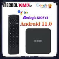 Google Certified Android 11 ATV Mecool KM7 SE 4K Set Top Box TV Box LPDDR4 2GB RAM 32GB Dual Wifi BT5.1 Support AV1 Youtube