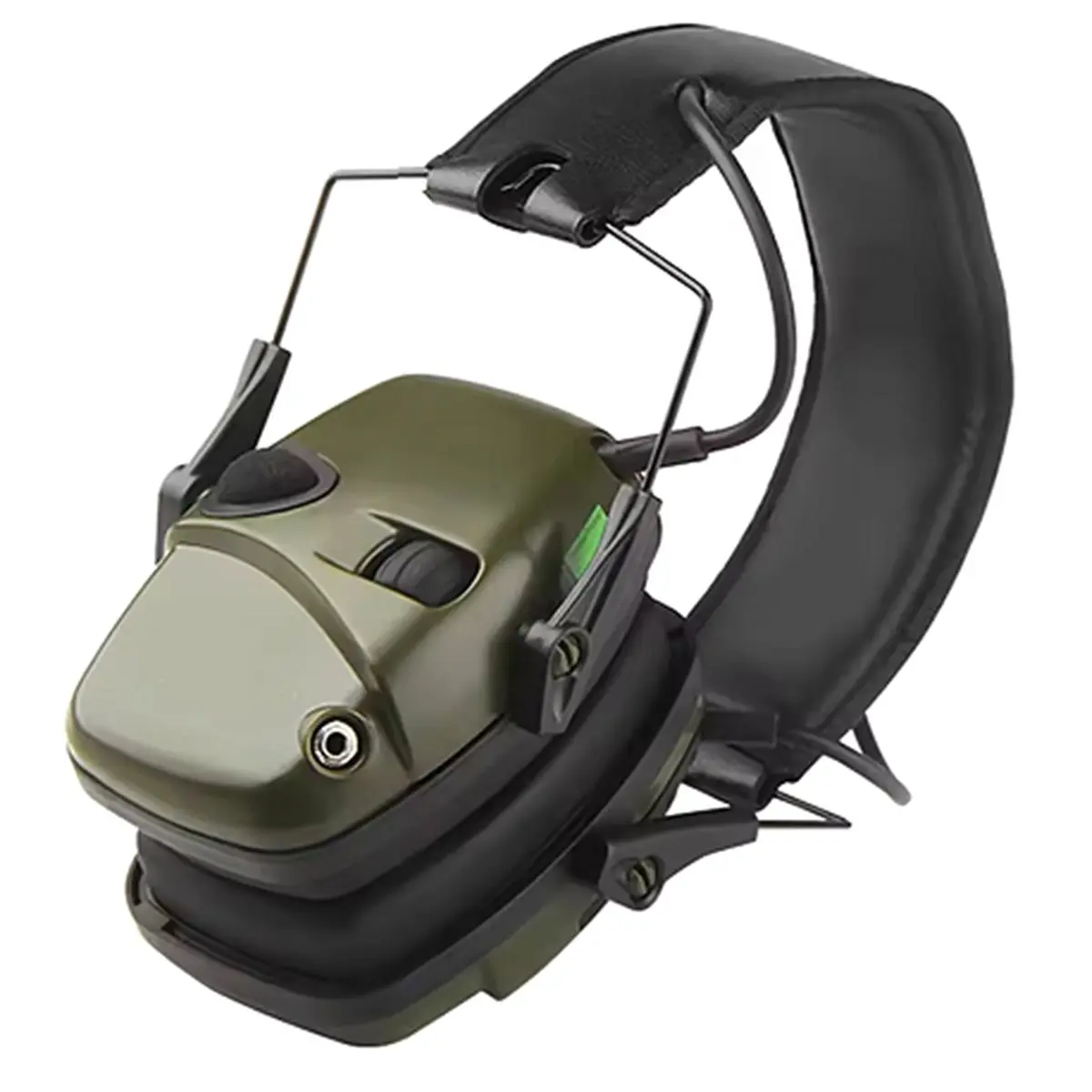 ~CLEARANCE A  Earmuffs Electronic Impact Sound Amplification Anti-Noise Hearing Protection Headset Green