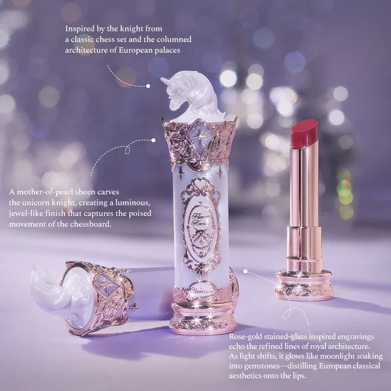 Flower Knows Knight Unicorn Collection Glazed Lipstick Swan Midsummer Night Lipstick