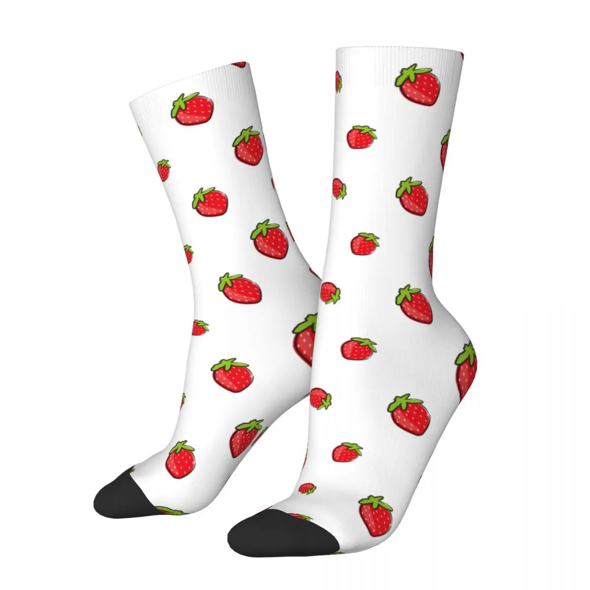 

Fashion Men's Socks Harajuku Strawberry Sock Polyester Cute Fruit High Quality Women's Socks Spring Summer Autumn Winter