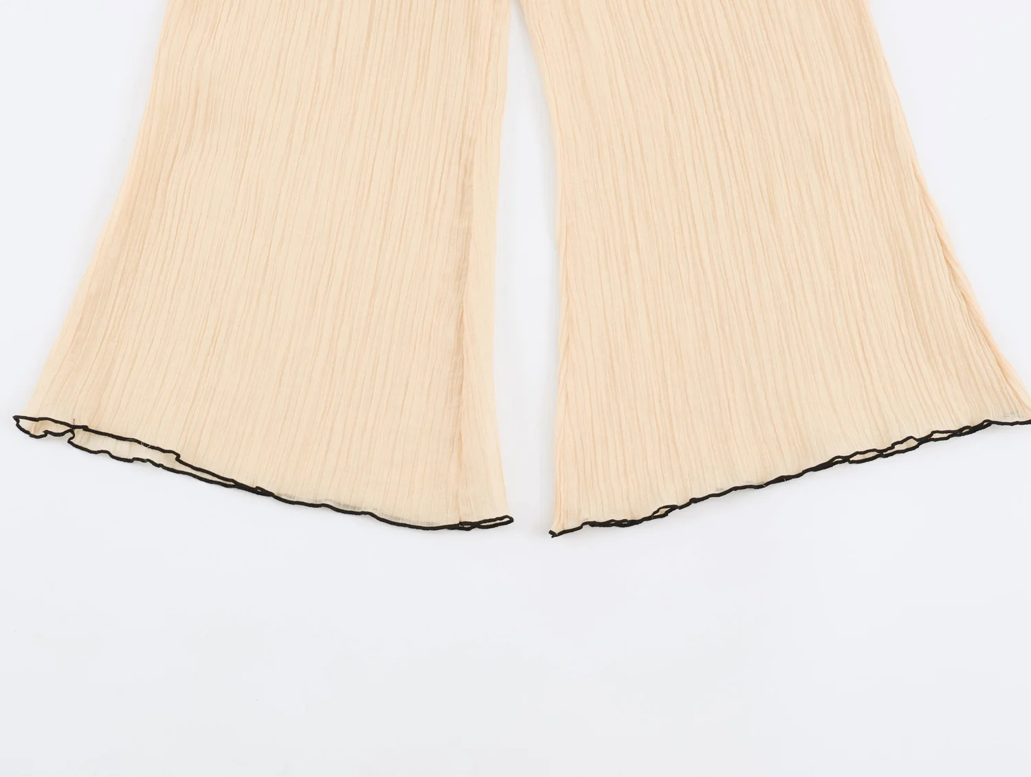 KONDALA Chic Women Summer Casual Khaki Striped Suit O-Neck Buttons Vest+ Elastic Waist Wide Leg Pants Fashion 2026 Vintage Suit - view 6