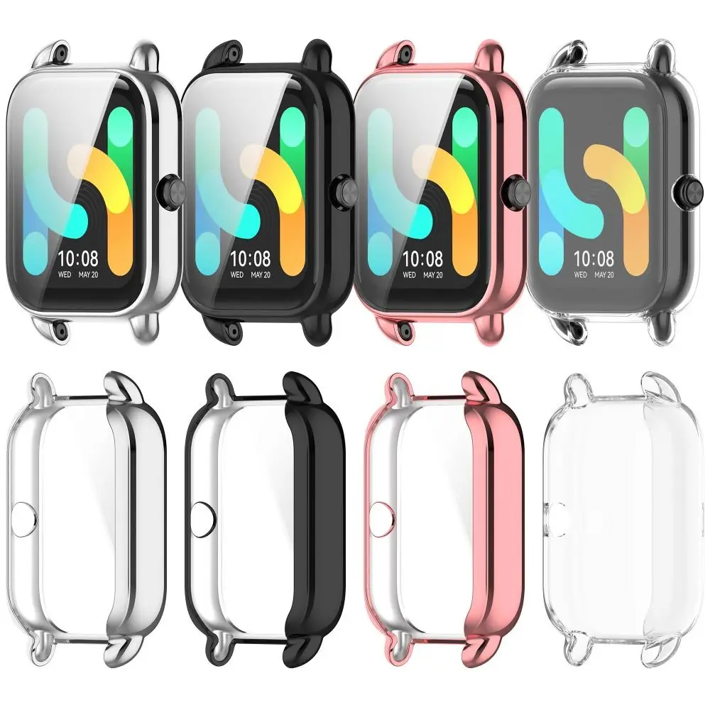 Casing TPU penutup penuh baru gelang jam tangan pintar pelindung layar cangkang pelindung Bumper lembut untuk HayLou RS4 Plus