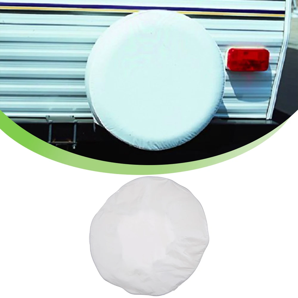 

Универсальный белый чехол для запасного колеса от 23 до 33 дюйма, 4WD, водонепроницаемый для Jeep, Suzuki, Hummer, внешние аксессуары для автомобиля