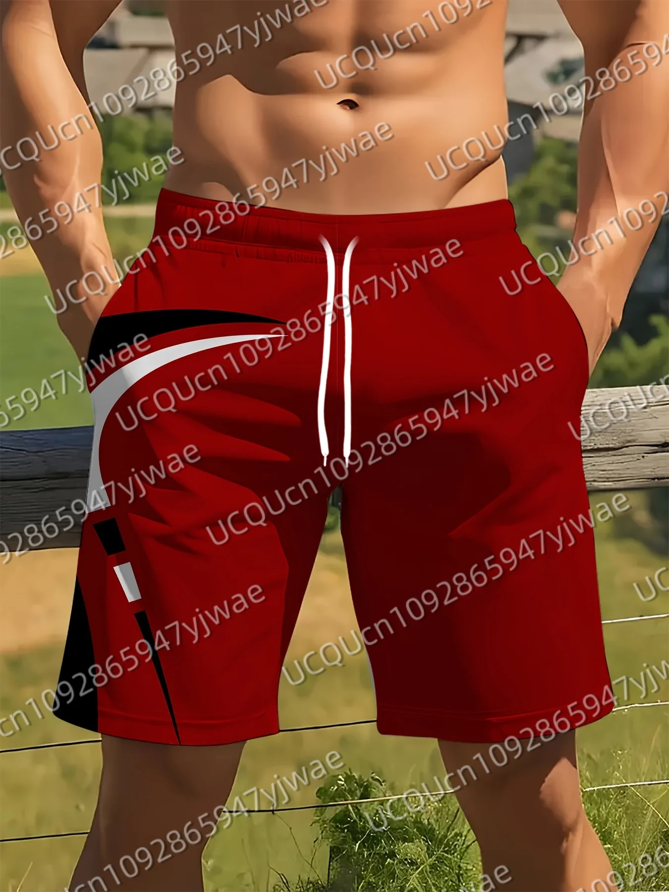 

Men's Geometric Pattern Print Beach Shorts Casual Unisex Gym Fitness Men's Trousers Summer Women Shorts Sport Beach Shorts