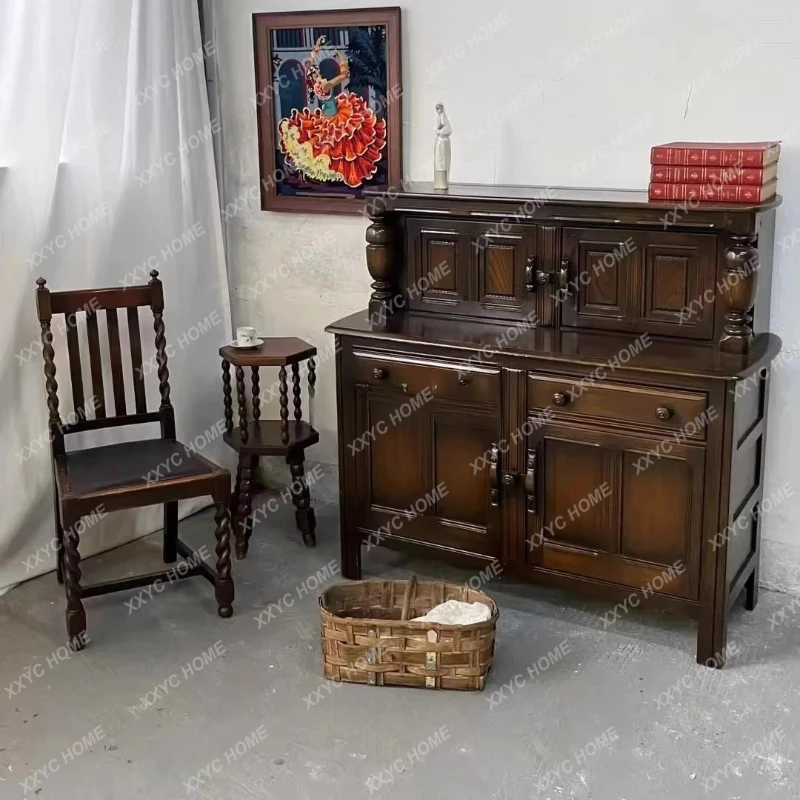 Mueble auxiliar retro tallado X-S para comedor, almacenamiento para porche y pasillo, exhibición de almacenamiento, HG