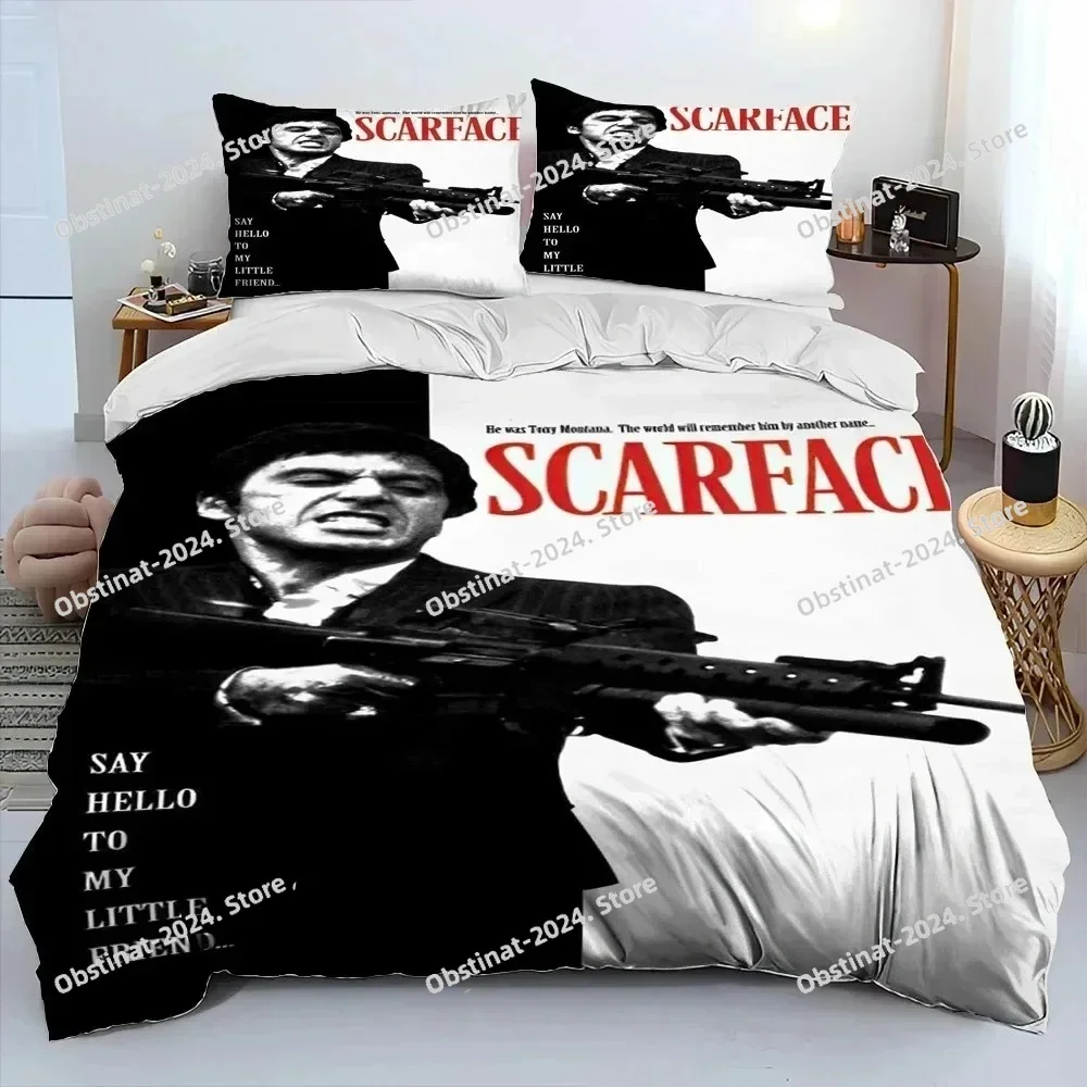 2025 Movie Scarface Tony 3D Bedding Set Duvet Cover Full Queen King Size Printed Bed Set Aldult Kid Bedroom Single Twin Sheet