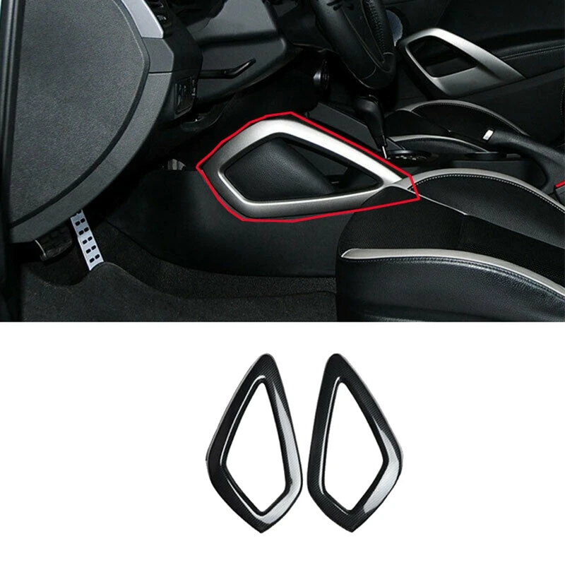 Carbon Fiber Side Gear Shift Strip Trim Panel Cover Moulding Decor for Hyundai Veloster 2011-2017 Accessories
