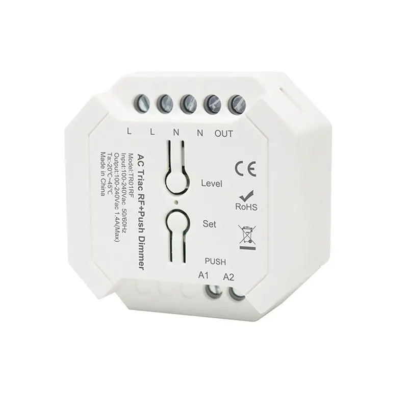 ABAH-2.4G RF Triac Dimmer LED Controller Smart Dimmer Support Smart APP RF Remote Control AC100V-240V