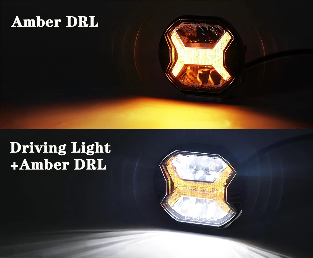 4 Zoll Auto LED Arbeitslichtleiste 12 V Bernstein DRL Fahrlicht Scheinwerfer für Jeep Offroad Boot Traktor LKW 4x4 SUV ATV Scheinwerfer – Detail 2