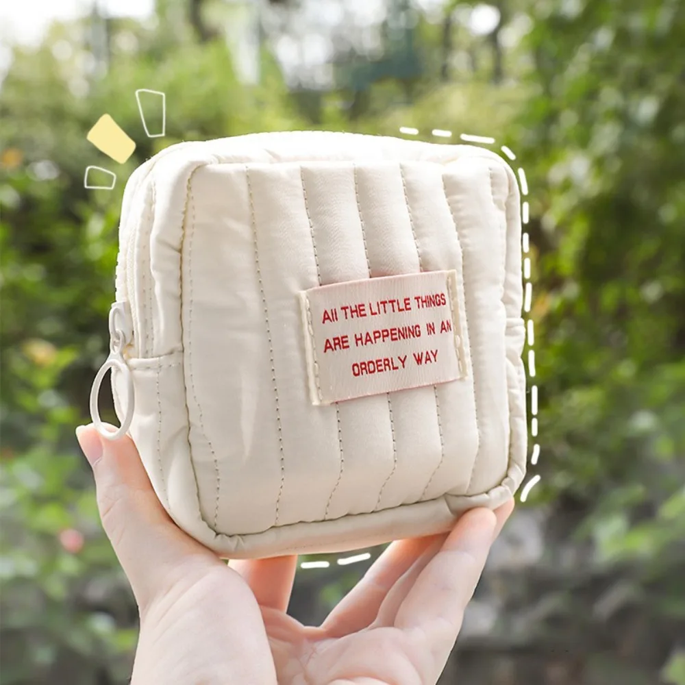 

Makeup Pouch Earphone Case Earphone Storage Pouch Organizer Zipper Data Cable Bag Korean Version Mini Coin Purse Sanitary Pads