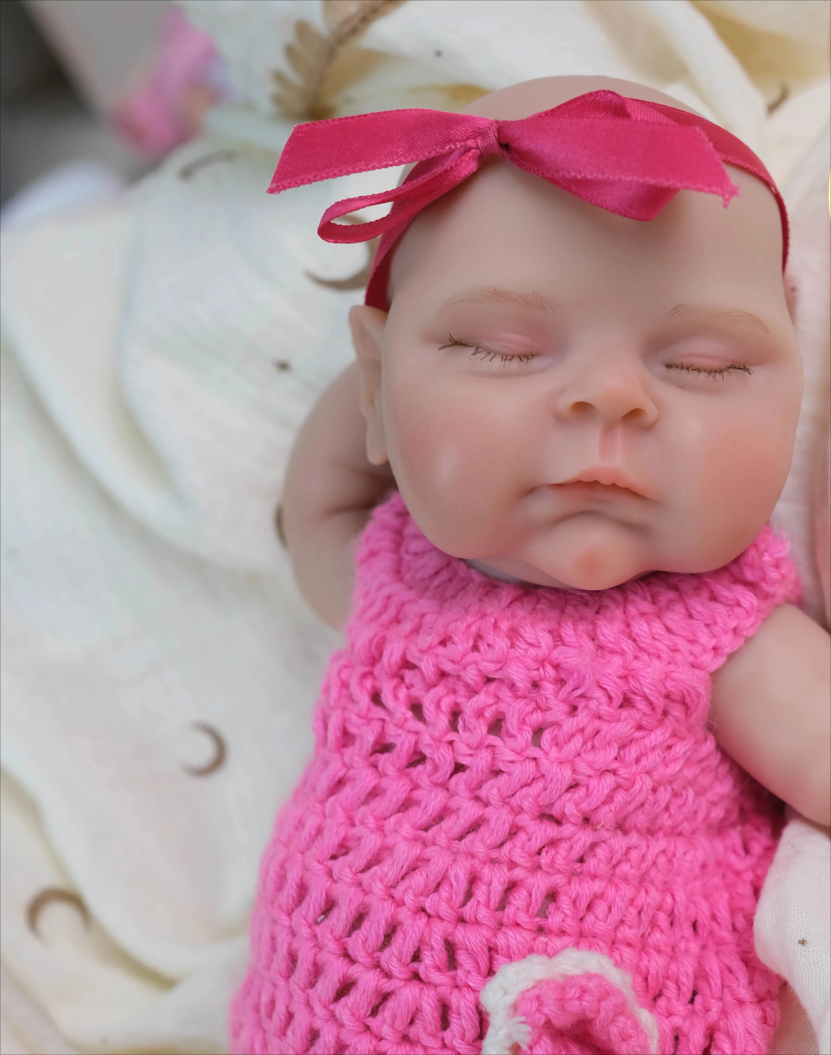 NPK 12''High Quantity Solid Super Soft Elastic Silicone Reborn Peaches with Hand Painting 3D Skin Collectible Lifelike Art Doll