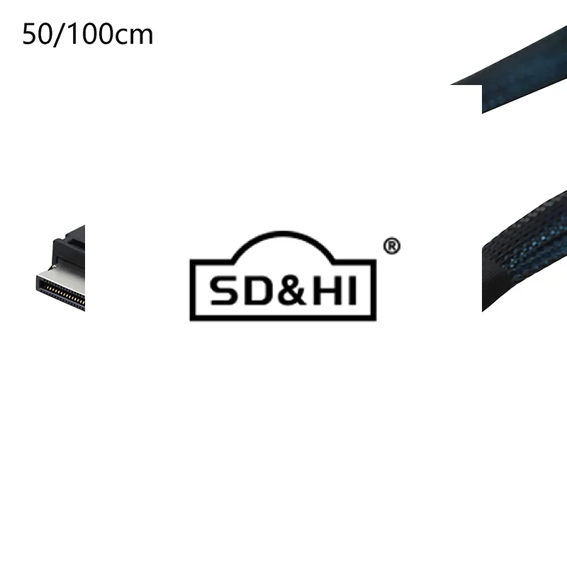 PCIE Oculink SFF 8611 4I To MINI SAS SFF-8611 4I Server Super Speed Cable Data Extension Cable Male To Male Data Transfer Line