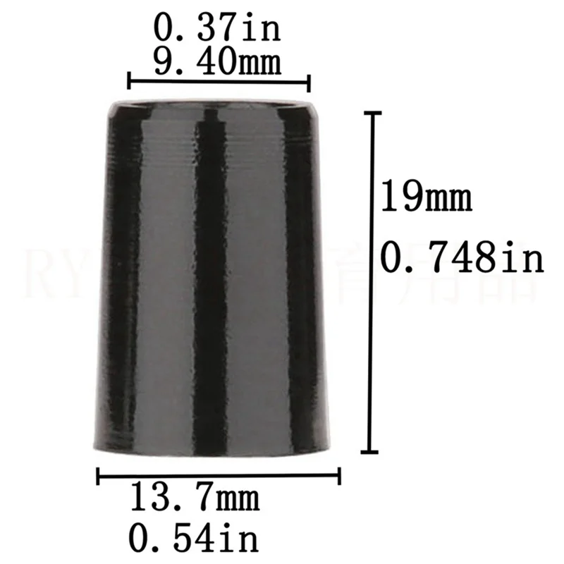 10 PCS Golf Iron Rubber Sleeve Black.370 Diameter Rubber Sleeve Wysokość 19mm Iron