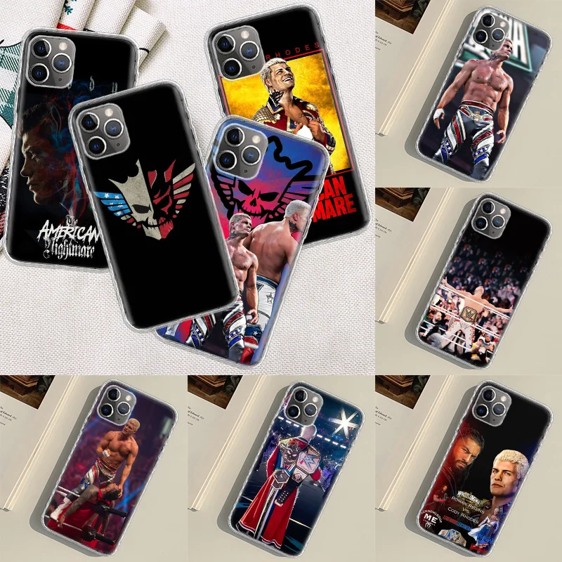 C-Cody R-Rhodes Phone Case For Apple Iphone 15 14 13 16 Pro Max Cover 11 12 Mini Fundas X XS Max XR 8 7 Plus Shell Coque Silicon