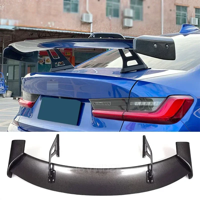 

New！ Universal Type Spoiler for BMW G20 G26 F30 Real Carbon Fiber Rear Wing 2 3 4 Series Tail Fin Accessories