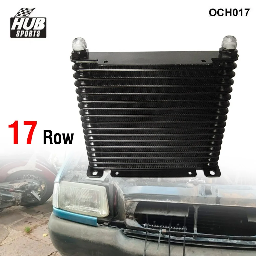 

Hubsports — 17-рядный масляный радиатор AN10, 32 мм, черный алюминиевый, универсальный, подходит для Race Drift Drag HU-OCH017