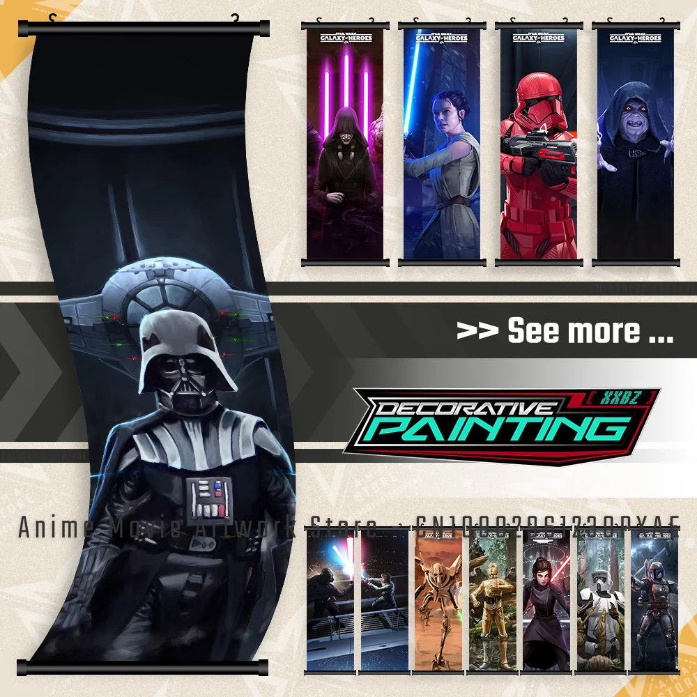 

Star Wars: Galaxy of Adventures Movie Wall Art Scrolls Pictures Mural Classic Posters Hanging Painting Canvas Print Home Decor
