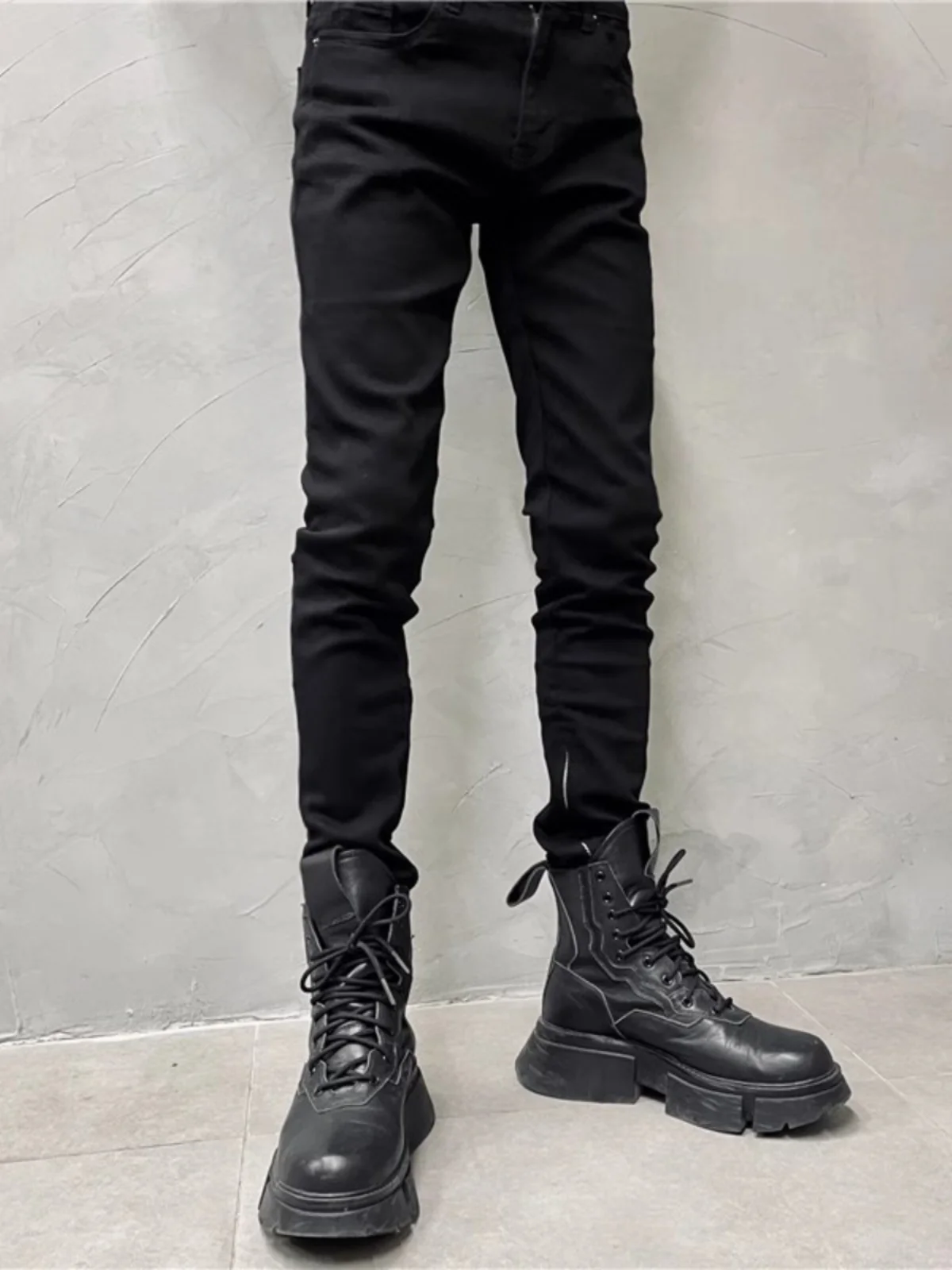 European and American High Street Fashionable Stretch Skinny Jeans Versatile Slimming Slim-Fitting Cool Pants Boot Trousers