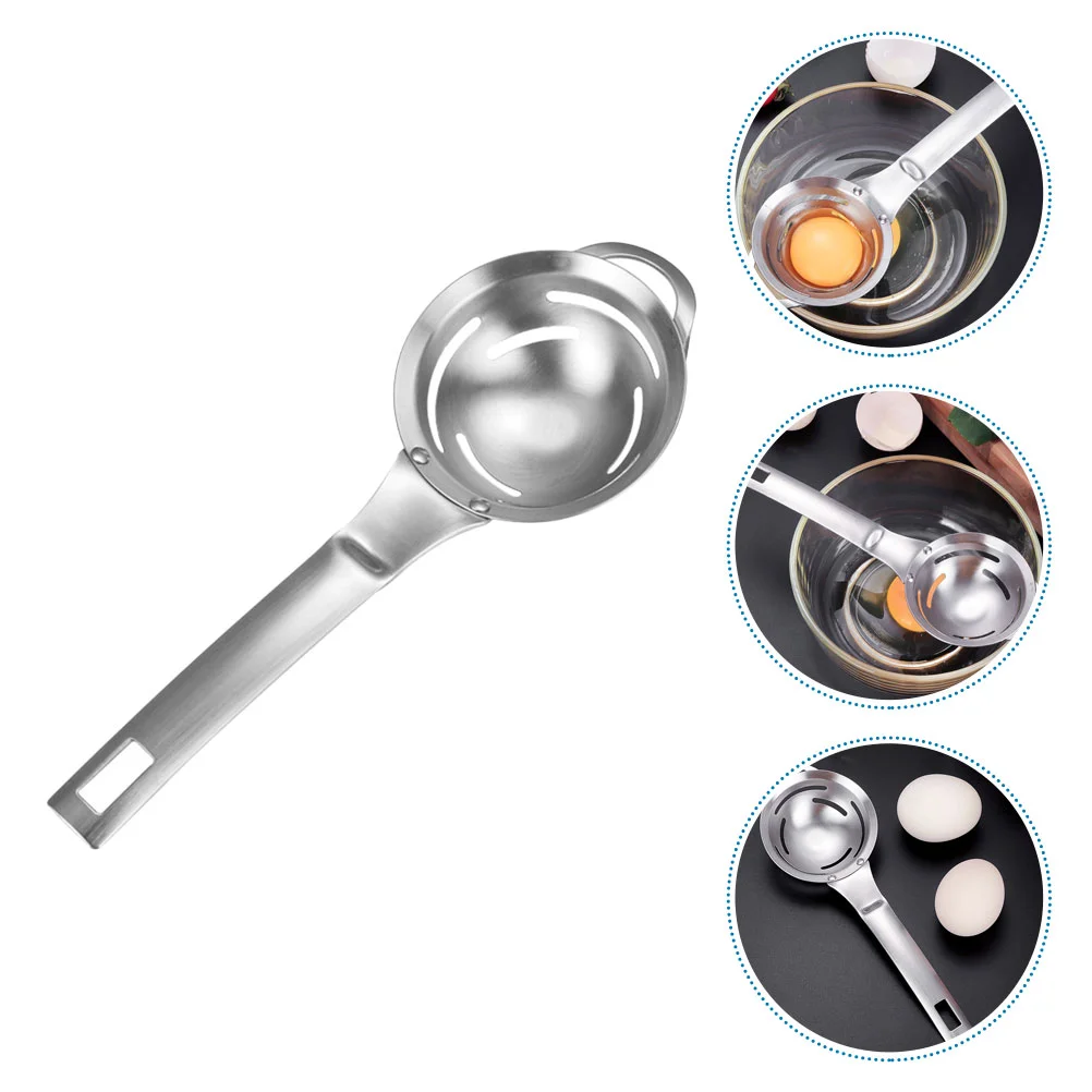 Household Egg Separator Strainer Handheld Stainless Steel Splitter Yolk Divider