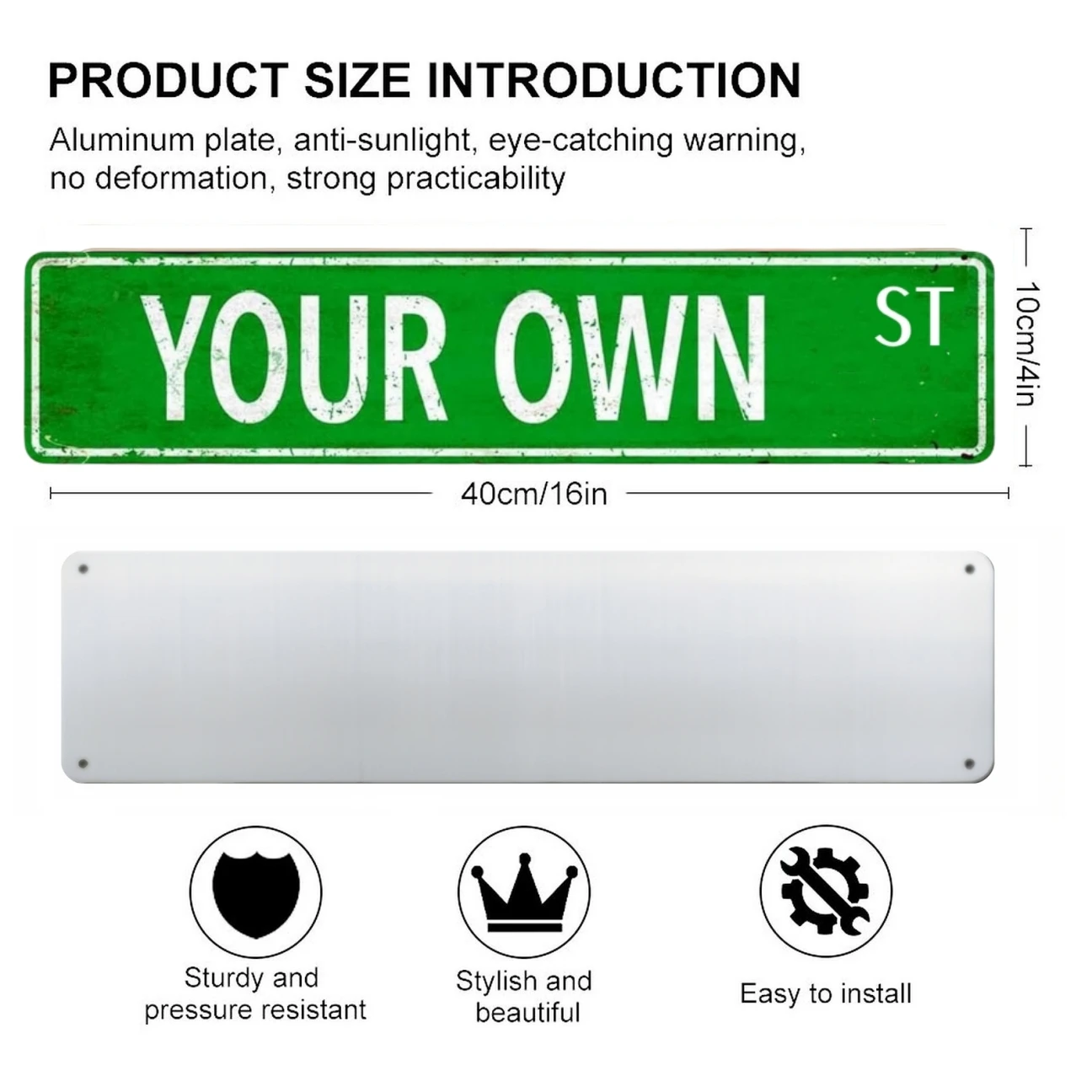 Custom Directional Sign, Personalized Outdoor Aluminum Metal Sign  Custom Road Signs, Make Your Own Sign for Indoor/Outdoor Use