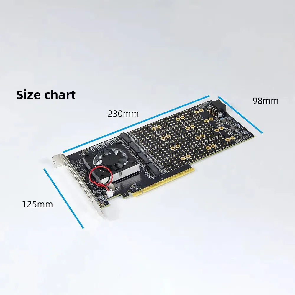 PLX8749 placa principal sem unidade dividida módulo compatível integrado 8 disco 22110m.2 placa de expansão