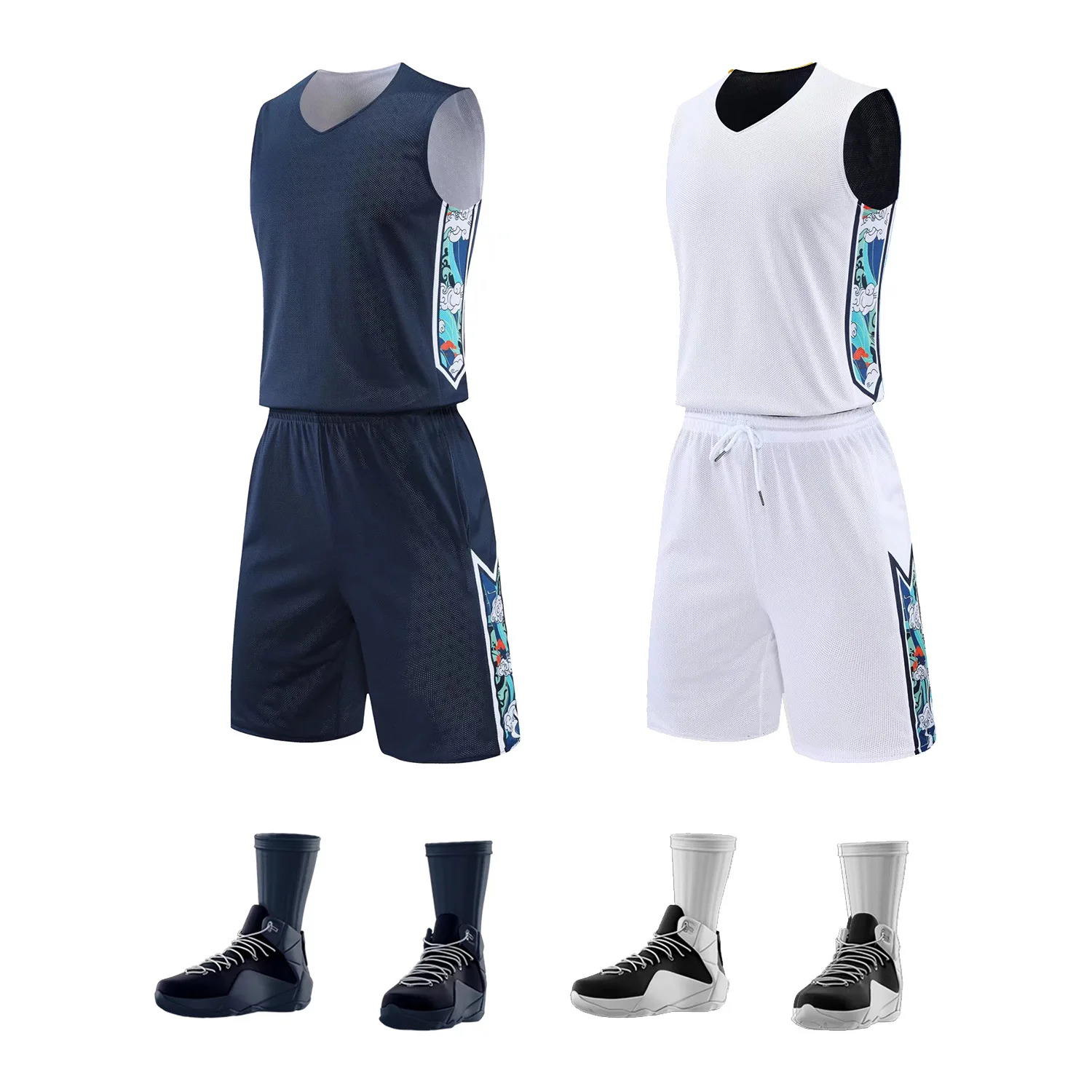 

Reversible Basketball Jersey Unisex Customized Group Purchase Competition Training Team Uniforms Printed Size Vest