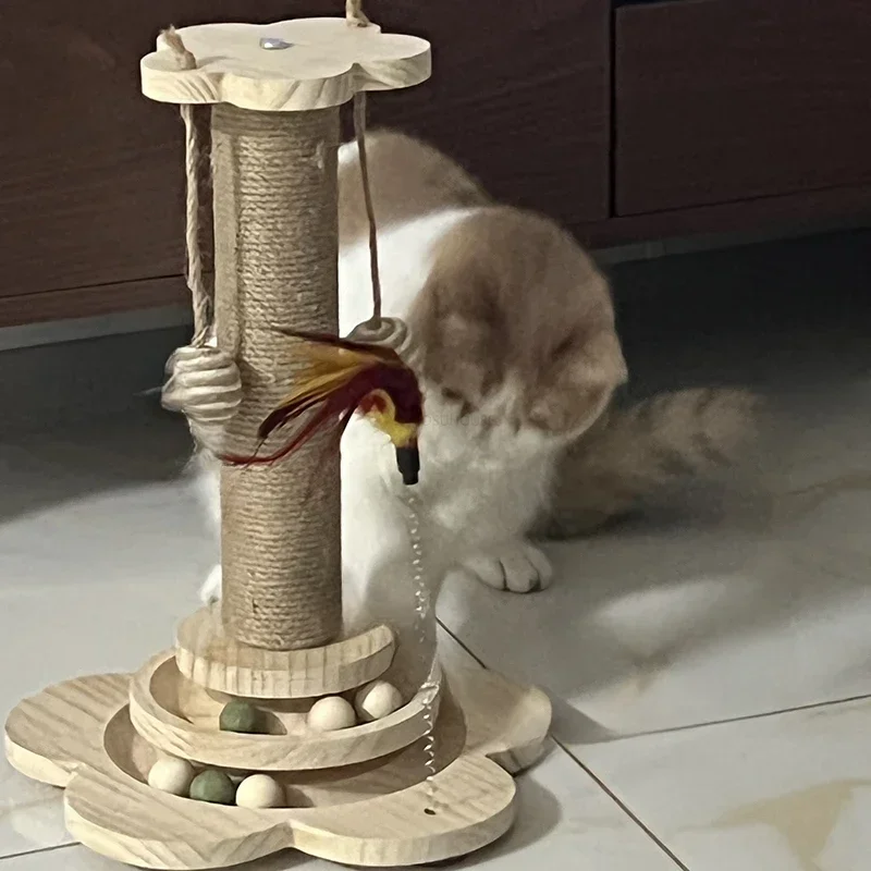 

Cat Scratchers Wear-resistant and Not Dandruff Cat Scratching Column Sisal Claw Board Toy Home Vertical Climbing Frame