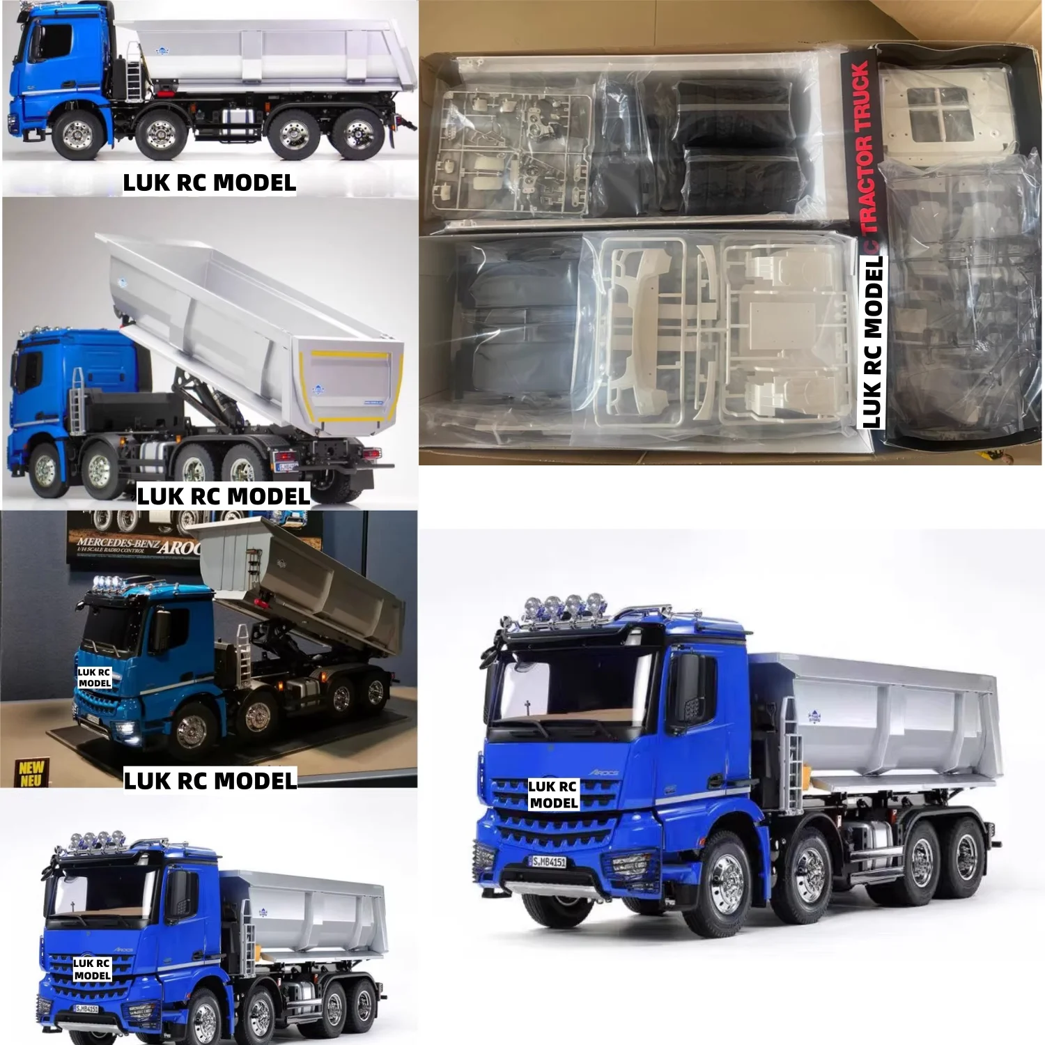 미도색 미조립 1/14 타미야 8*4 56366 아록스 4151 덤프 트럭 리프팅 기능 없음 35T 브러시드 모터 DIY 부품 소년 선물