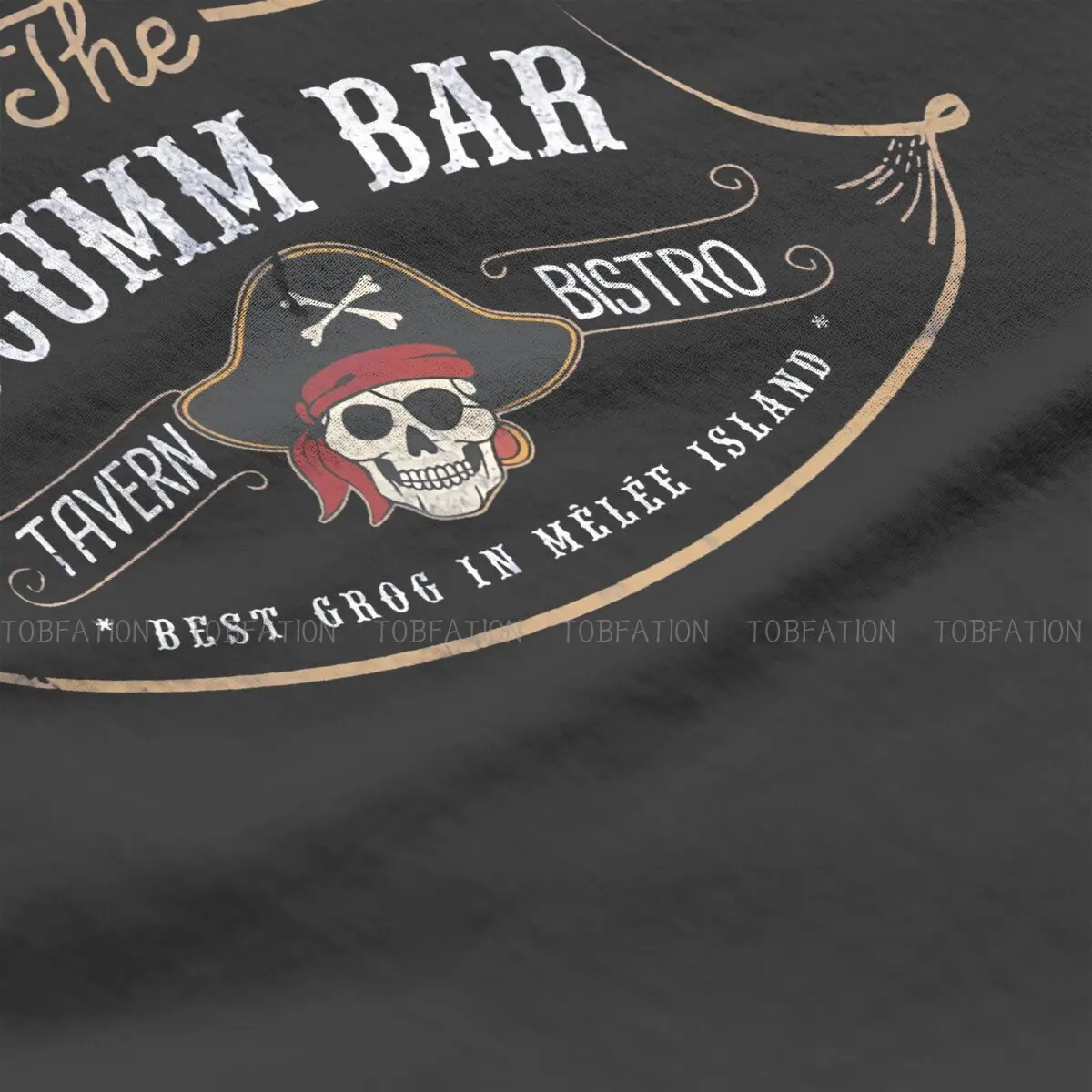 The Scumm Bar Hipster TShirts Monkey Island Game LeChuck Elaine Guybrush Men Graphic Pure Cotton Tops T Shirt O Neck Oversized