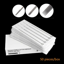 50 Pieces/Box Professional Disposable Sterile RL RS M1 Tattoo Needles For Standard Tattoo Machine Supplies 0.3/0.35mm