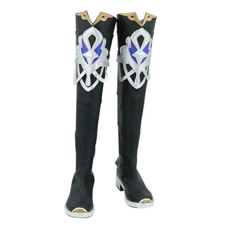 Gra Genshin Impact Cosplay Mondstadt Albedo buty impreza z okazji Halloween fantazyjne buty do kolan kostiumy karnawał dostosowane JS8025