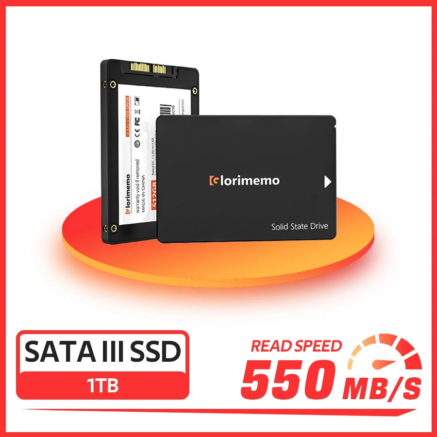 Glorimemo 1TB SATA III Solid State Drive 550MB/s 1TB High Speed 2.5inch SATA III SSD for Laptop PC and Desktop computer