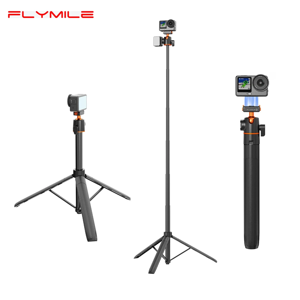 

Магнитный штатив-монопод Flymile для DJI OSMO Action 6/Nano: быстросъемное крепление, удлинитель до 140 см