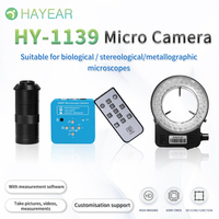 HAYEAR CCD 100X C-Mount Zoom Lens 56LED Light 34MP HDMI-Compatible Digital Industrial Microscope Camera for Mobile Repair