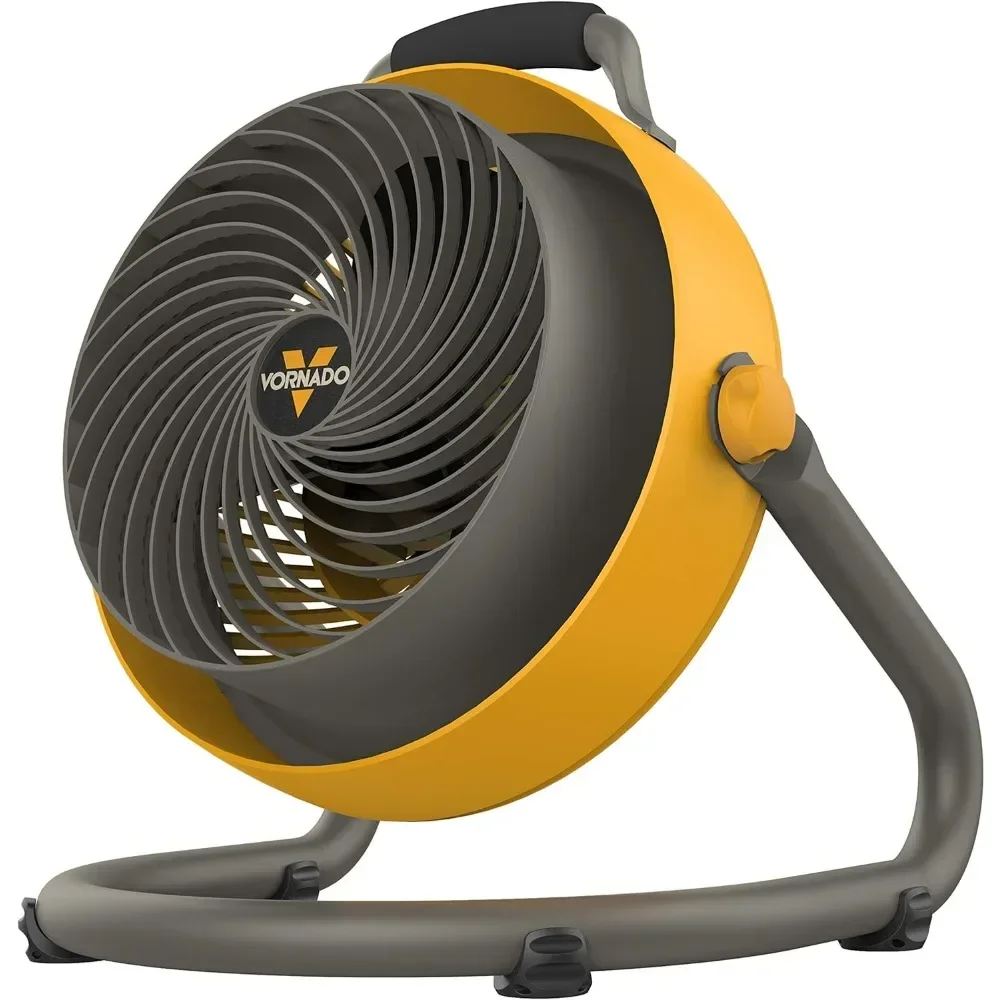 

L # Large Heavy Duty Air Circulator Shop Fan, Yellow, 16 In.
