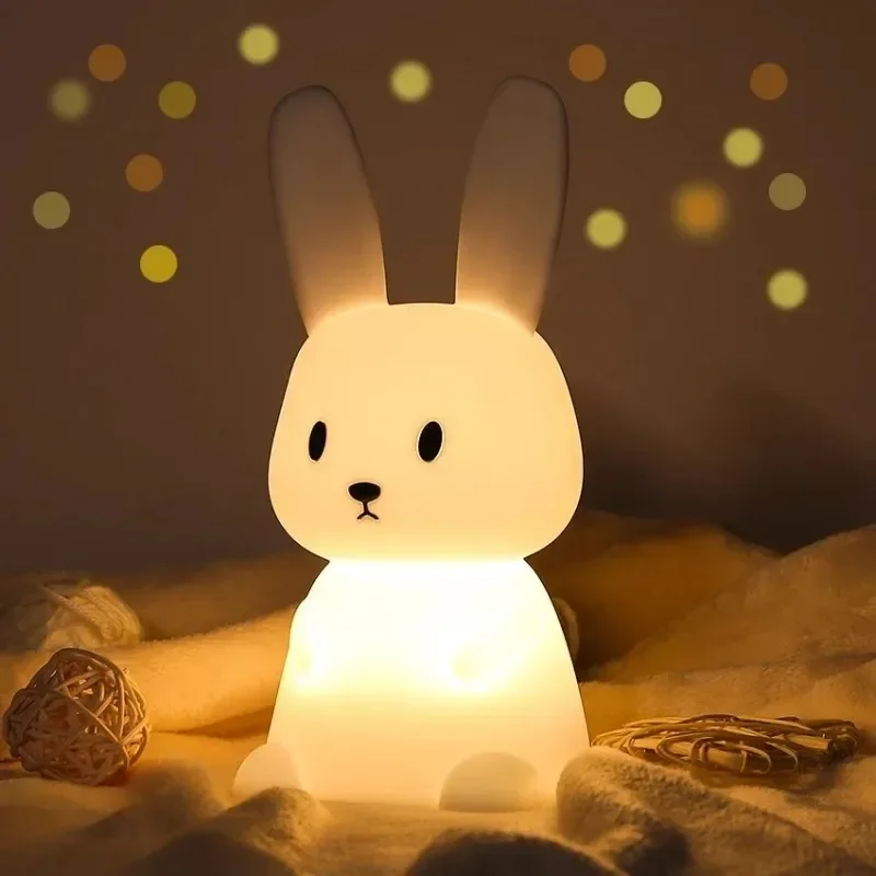 

Tap Bunny LED lights color-changing companion|7-color atmosphere sleep artifact lamp Stitch USB-C fast charging and long battery