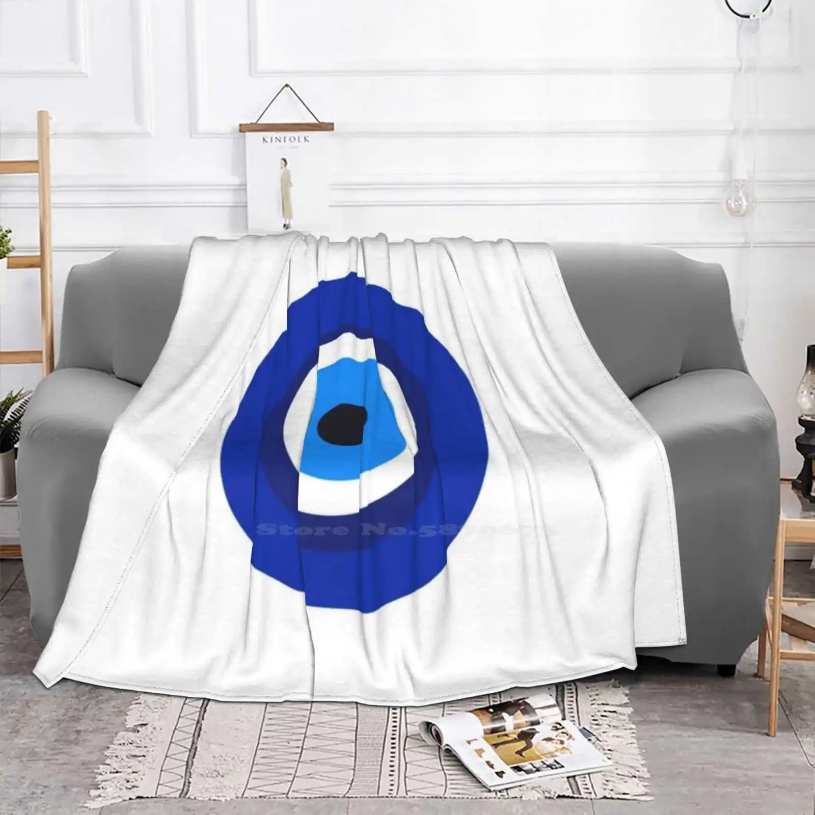 Evil Eye Symbol Top Quality Comfortable Bed Sofa Soft Blanket Evil Eye Symbol Ancient Nazar Talisman Greece Turkey Charm God