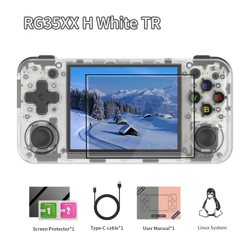 Anbernic RG35XX H draagbare gameconsole 3,5-inch IPS-scherm Linux 64-bit H700 Retro gaming-speler Ondersteunt HD TV-uitvoer 5000+ games