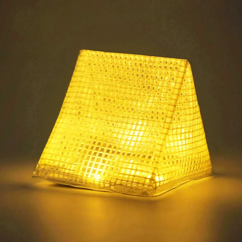 Creative and Personalized Solar Camping Triangle Folding Tent Light Camping Light with Flashing Waterproof Light