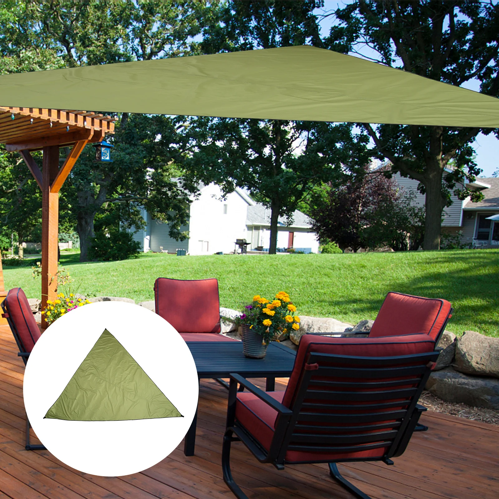 

1Set Sun Shade Sail Triangle Outdoor Protective Canopy Rain Sun Shelter Camping Tent Awning Shade Supplies Camping Tent Awning