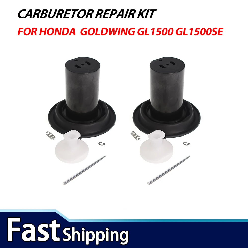 2x Carburetor Membrane Diaphragm Oil Needle Part For Honda Goldwing GL1500 GL1500SE Carb Repair Replacement Set