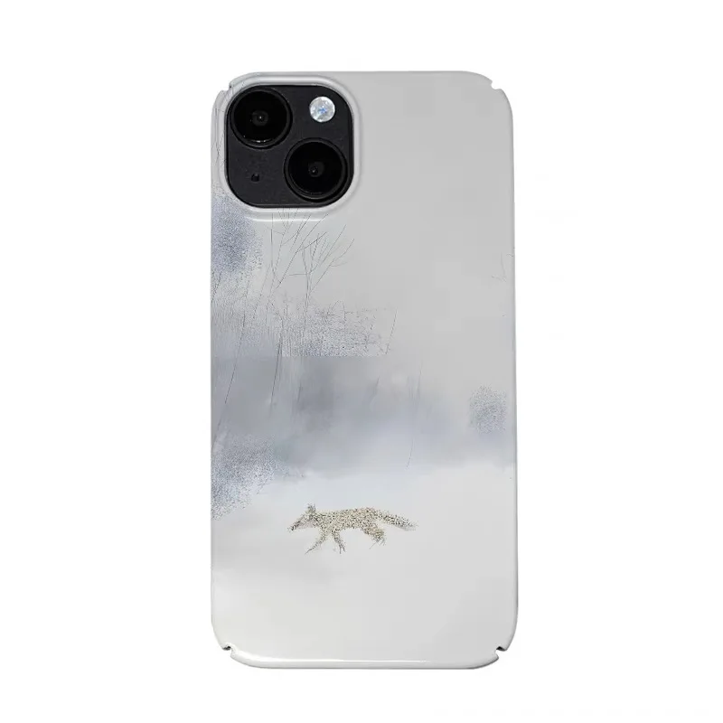 

Ins Cartoon of Animals on White Snow Phone Case for IPhone 17 16E 15 14 Plus 13 Mini 11 Pro Max 12 Pro Back Cover XS XR SE Funda