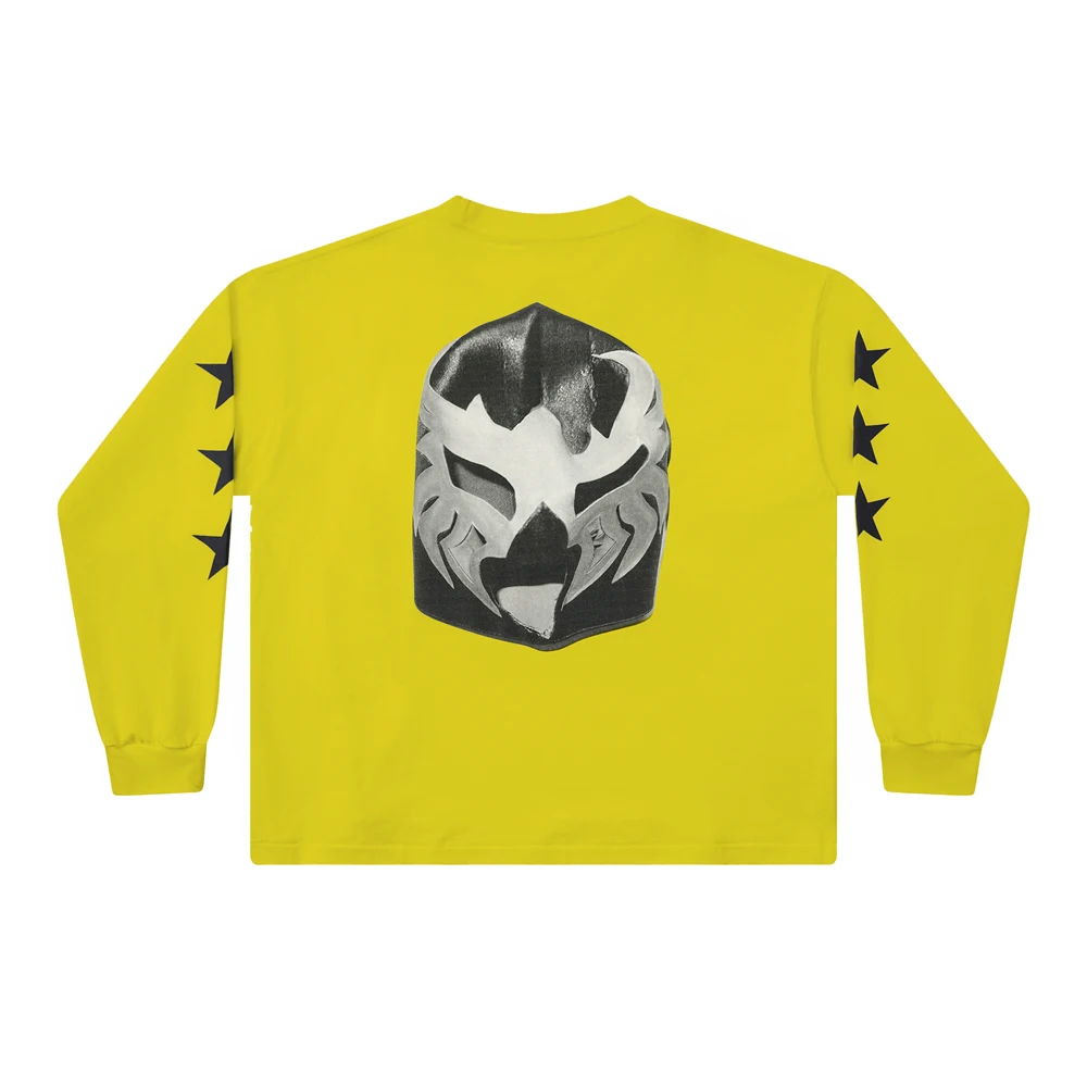 Kanye West Vultures Bully Surrounding LS-03 Face Mask Long Sleeve T-Shirt Men Women Tee Loose T Shirt