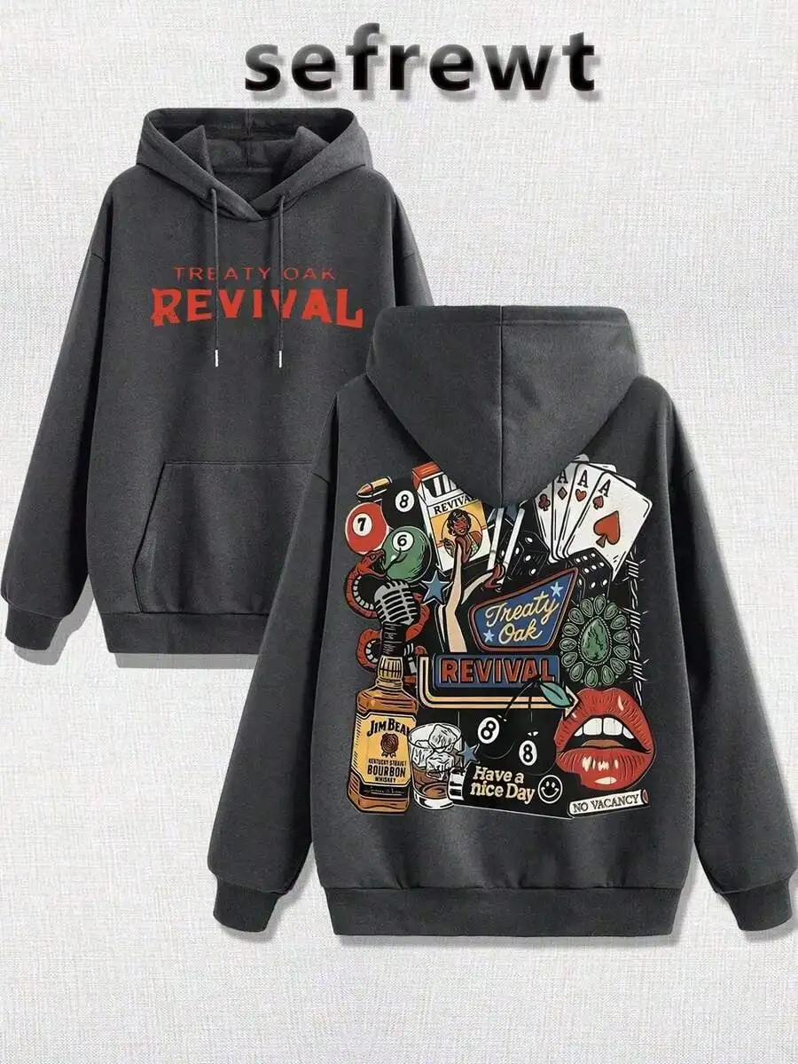 

Женская толстовка с графическим принтом в стиле ретро, свободного кроя, из смесового хлопка, с ярким принтом-коллажем